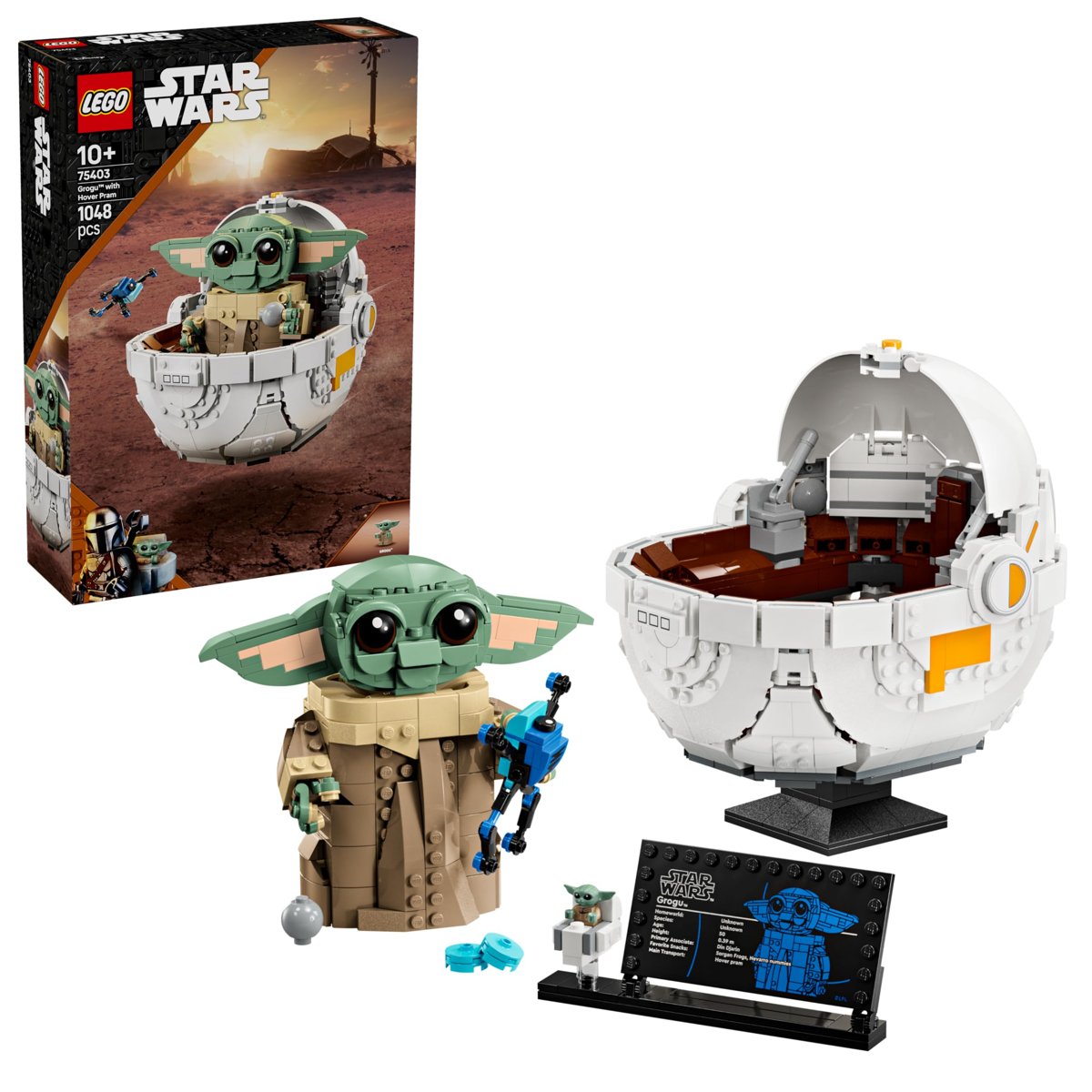 LEGO Star Wars: The Mandalorian Uçan Bebek Arabalı Grogu 75403-10 Yaş ve Üzeri Kız ve Erkek Çocuklar