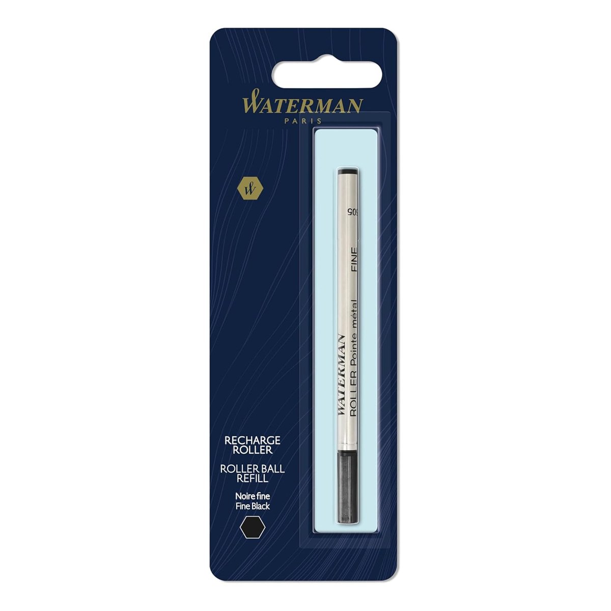 Waterman Roller Kalem Refill, Tekli Blister, Fine (F) Uç, Siyah - 1964019