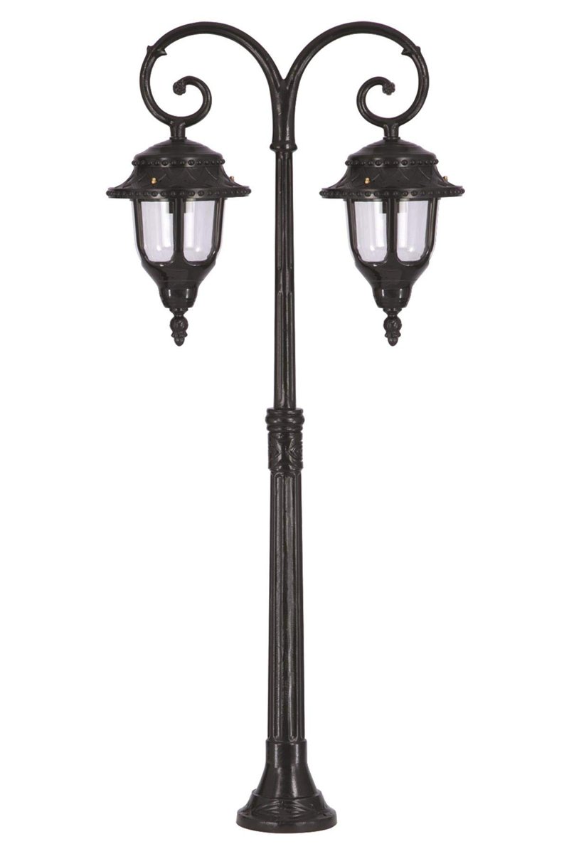 AVONNI BSU-68180-2BSY Siyah Elektrostatik Toz Boyalı Dış Mekan Aydınlatma, E27, Çelik Boru, ABS, Polikarbon Cam, 60x25cm
