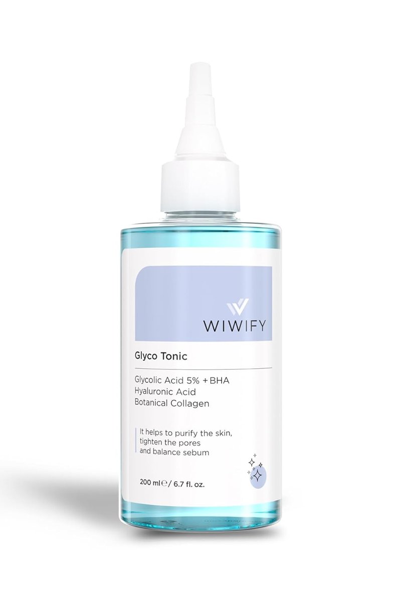 WIWIFY Arındırıcı Cilt Yenileyici Komedon Siyah Nokta Sivilce Karşıtı Tonik (glycolic Acid 5% Aha Bha) TONİK