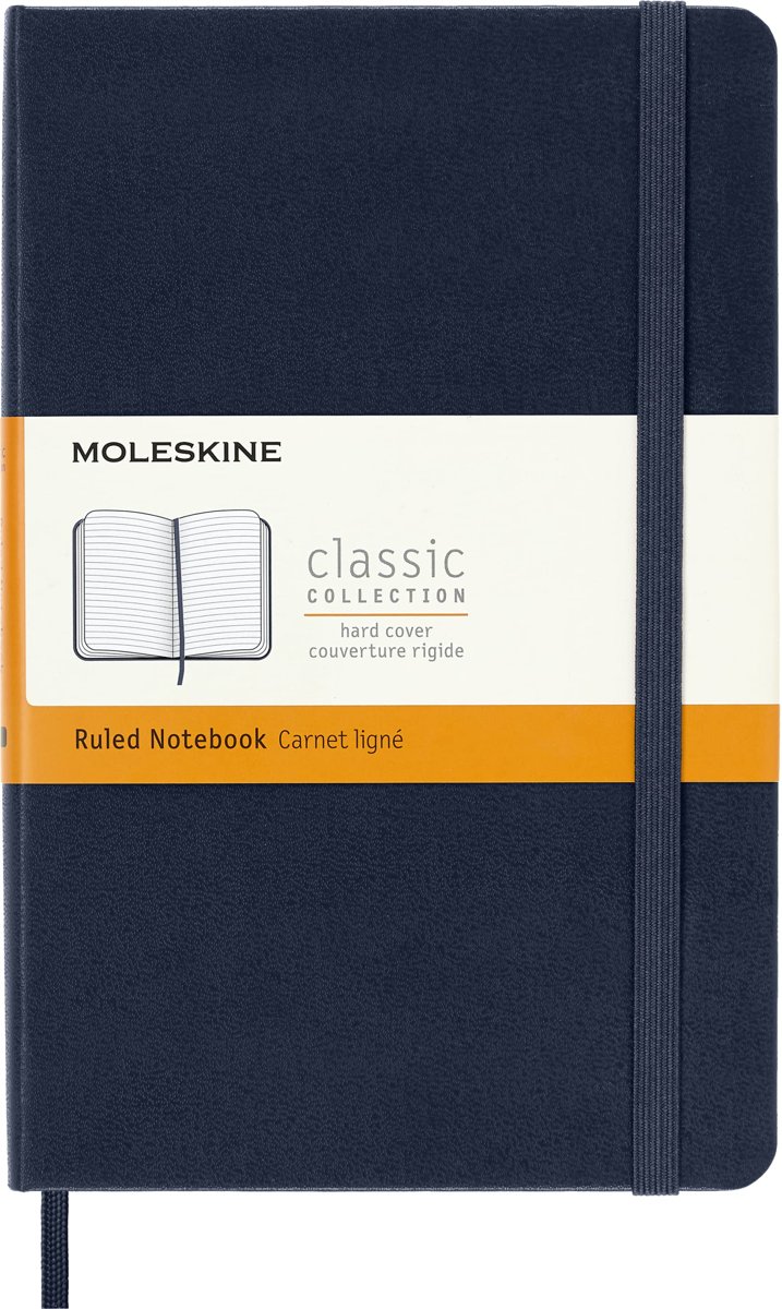 Moleskine Klasik Koleksiyon Çizgili 11,5X18Cm Medium Sert Kapak Not Defteri Safir Mavisi