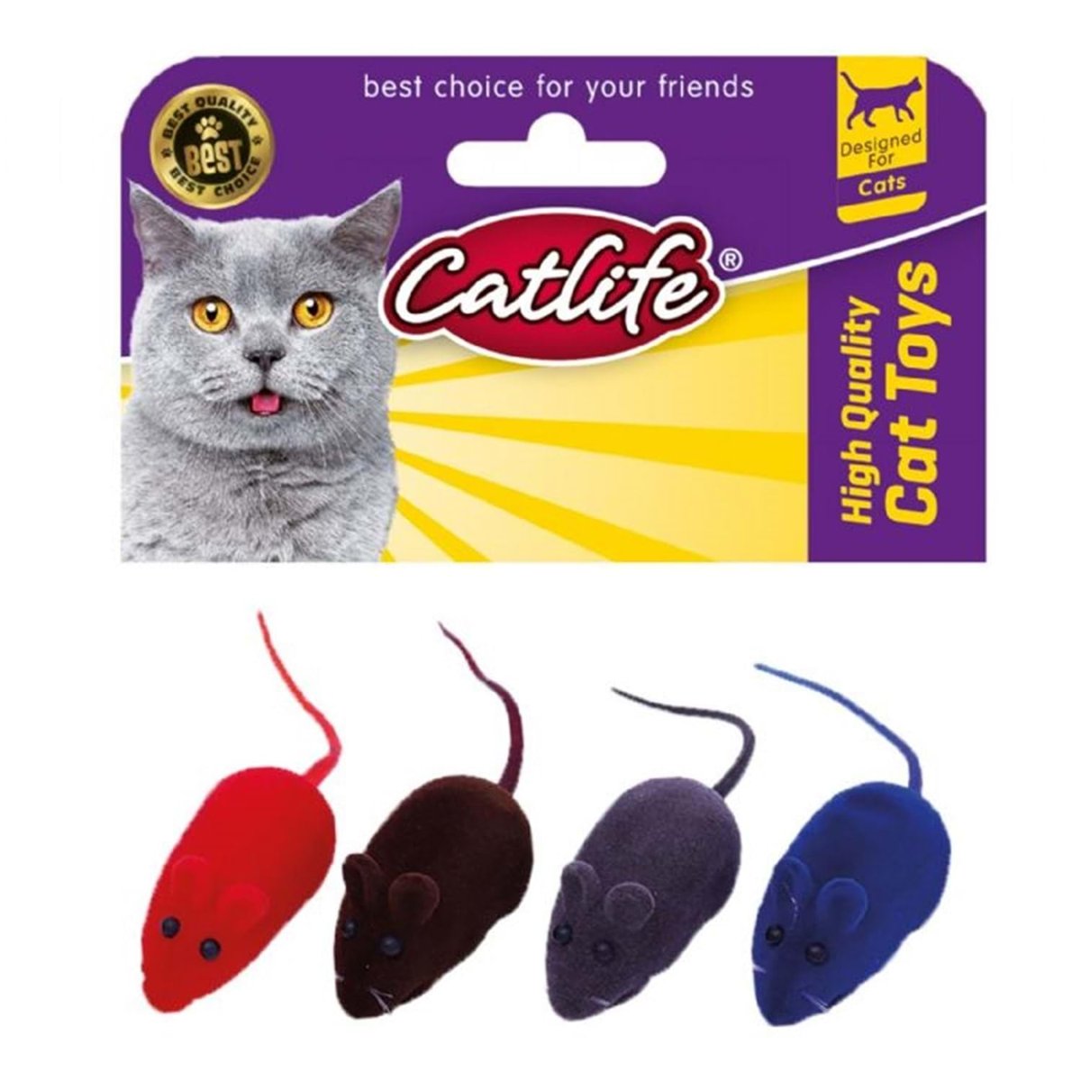 Catlife 4'lü Öten Fare Kedi Oyuncağı