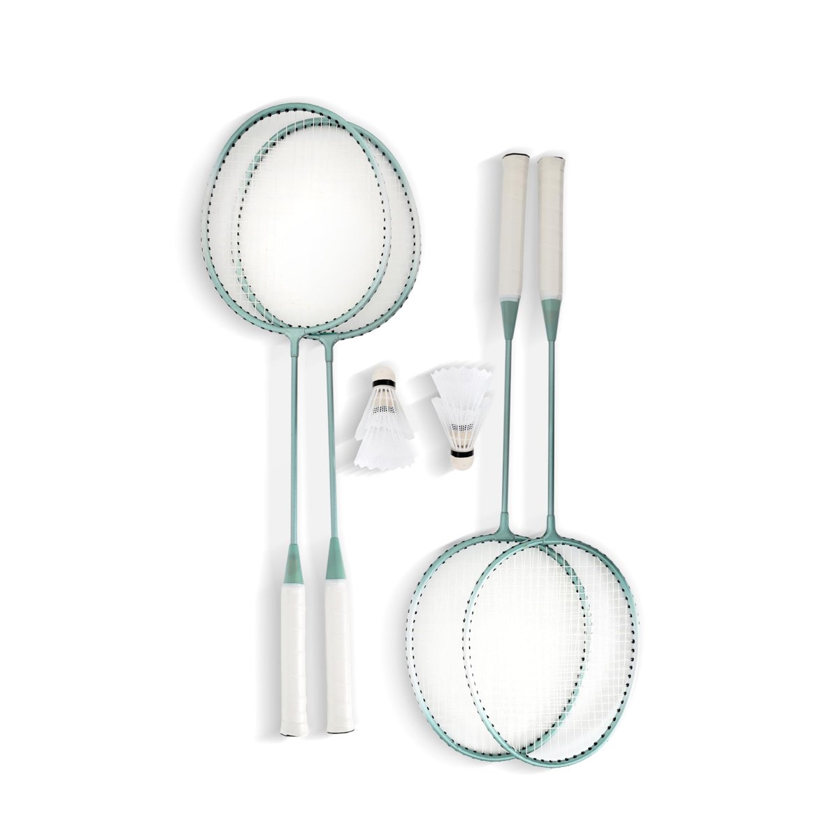 Zerogym Badminton File Raket Top Seti 4 Raket, 4 Top, Çanta Platformlu File
