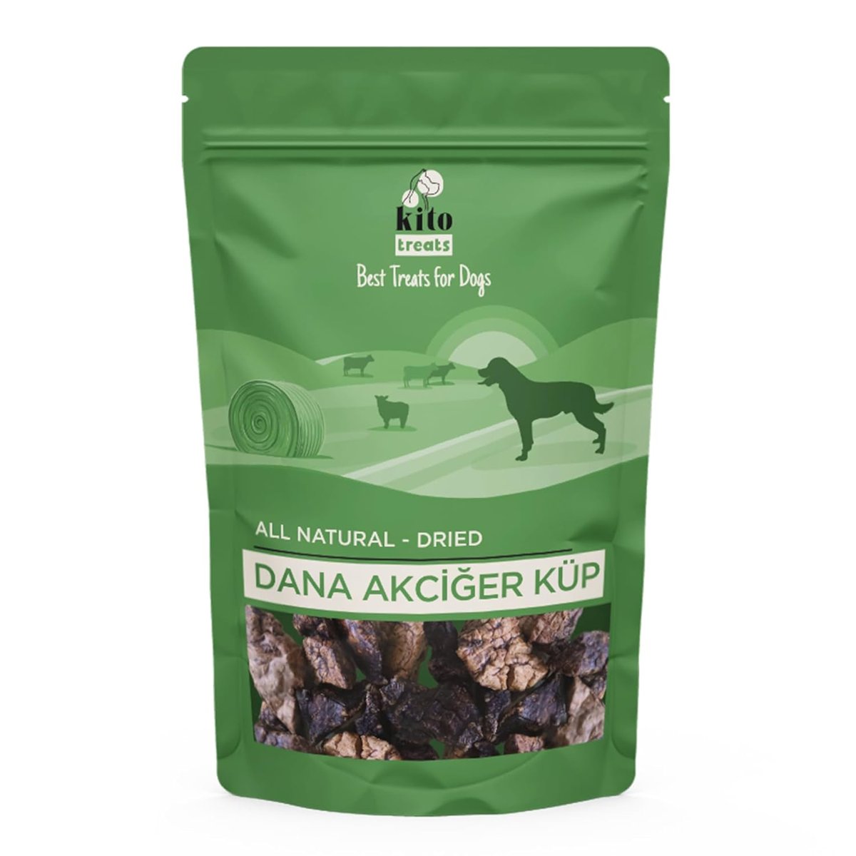 Kito Dana Akciğer Küp Atıştırmalık Köpek Ödül Maması%100 Doğal, Glutensiz, Organik 100 gr (Dog Treat