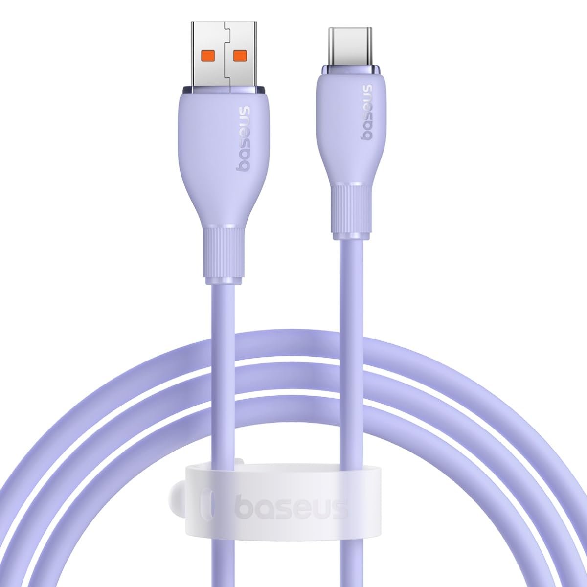 Baseus Pudding Hızlı Şarj Özellikli Type-C Kablo 100W, 1.2 Metre, Mor