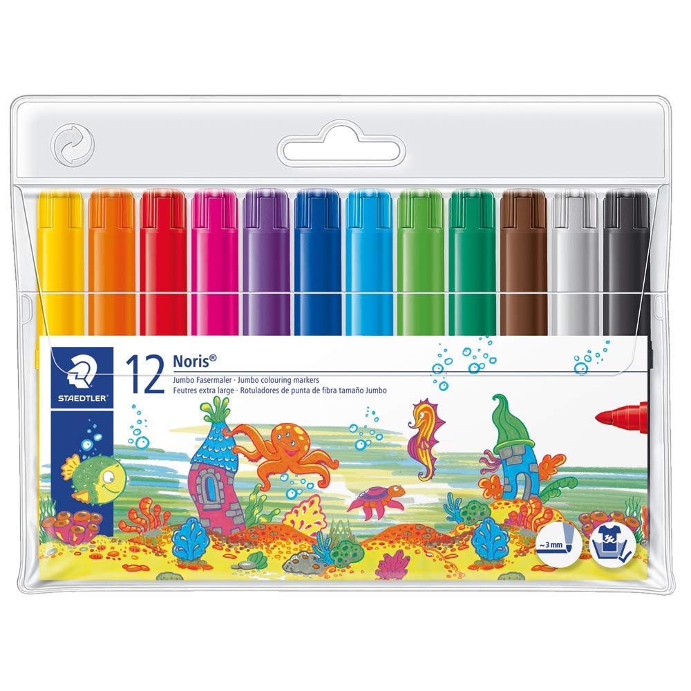 Staedtler 340 Wp12 Noris Clup Jumbo Keçeli Kalem 3.0 mm 12'li
