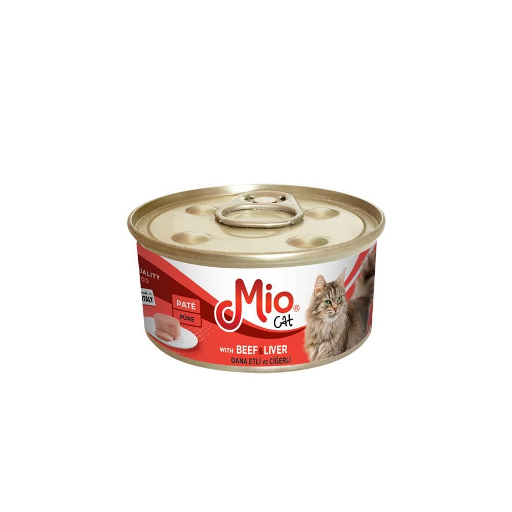 Mio 85 Gr Kedi Yaş Mama, Dana Etli ve Ciğerli x 24 adet