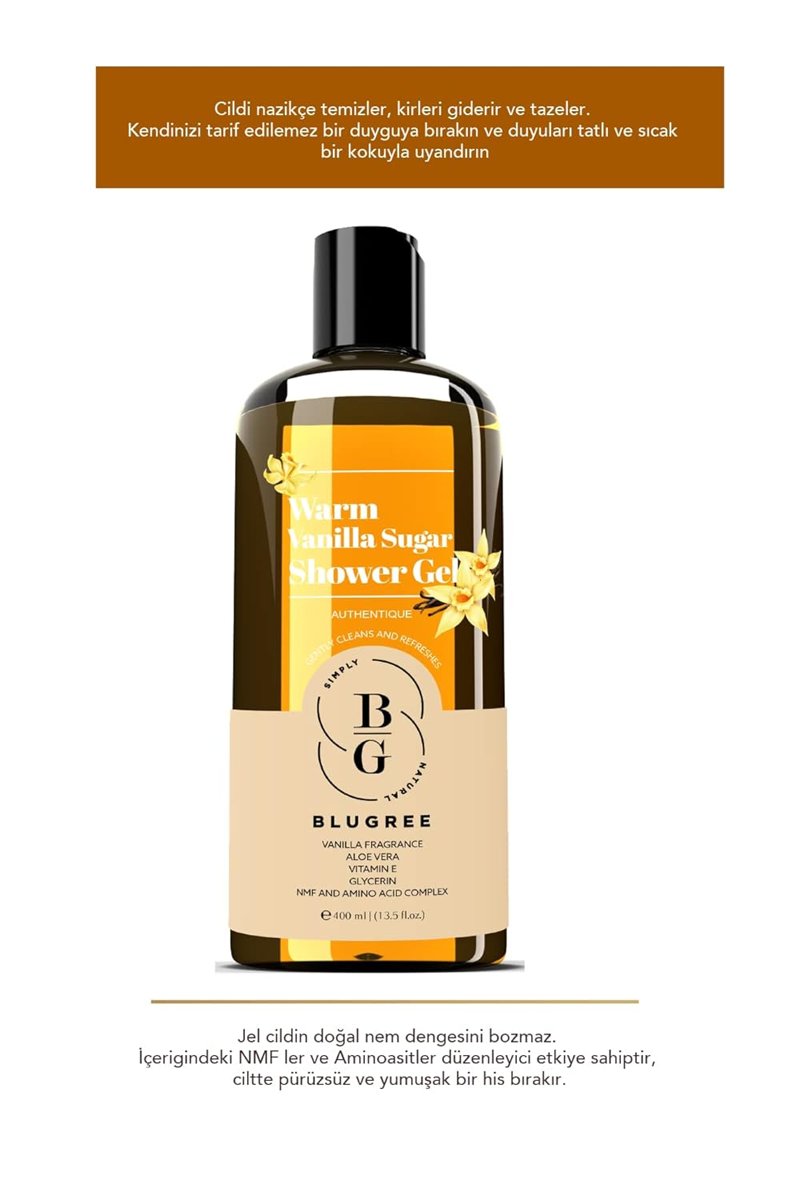 Blugree Duş Jeli Sıcak Vanilya Şekeri 400ml