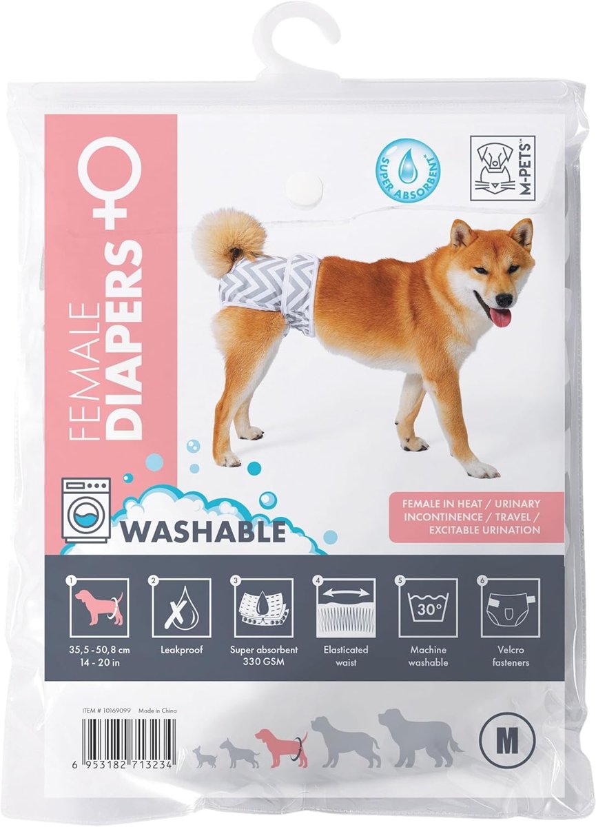 M-PETS DİŞİ KÖPEKLER İÇİN YIKANABİLİR KÜLOT (M)