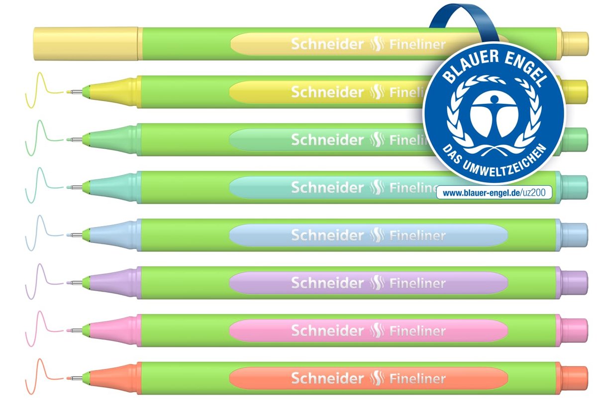 SCHNEIDER LINE-UP FİBER UÇ KLM 0,4 PASTEL 8Lİ SET 191088