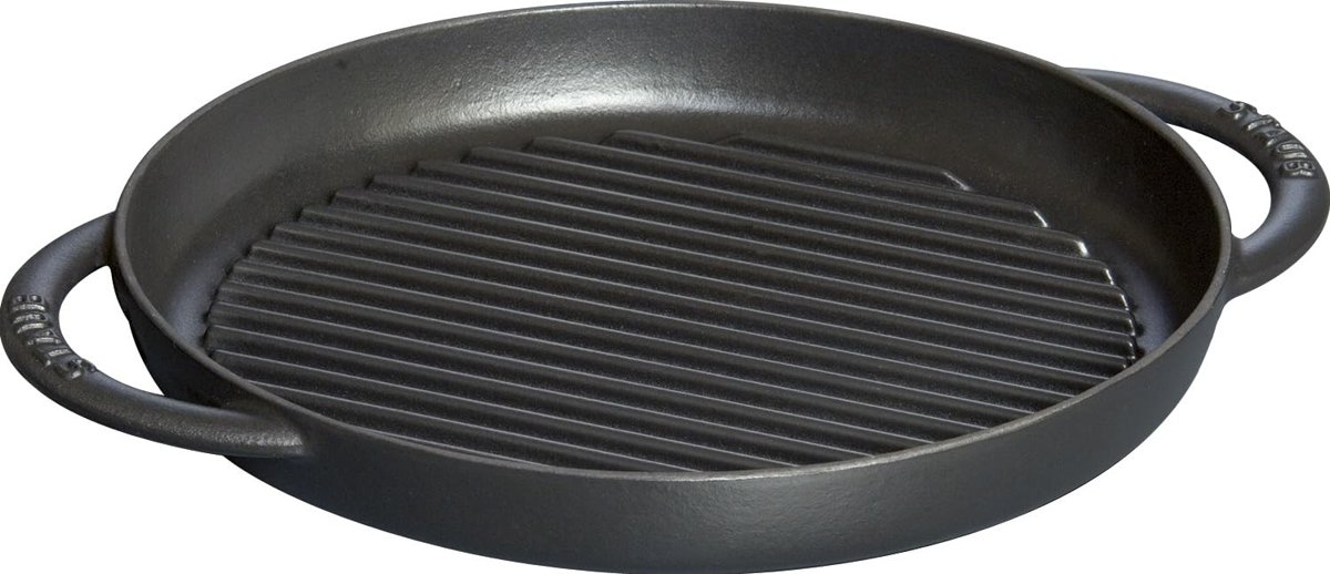 Staub Döküm Izgara Tava Çift Kulplu 26 cm Siyah