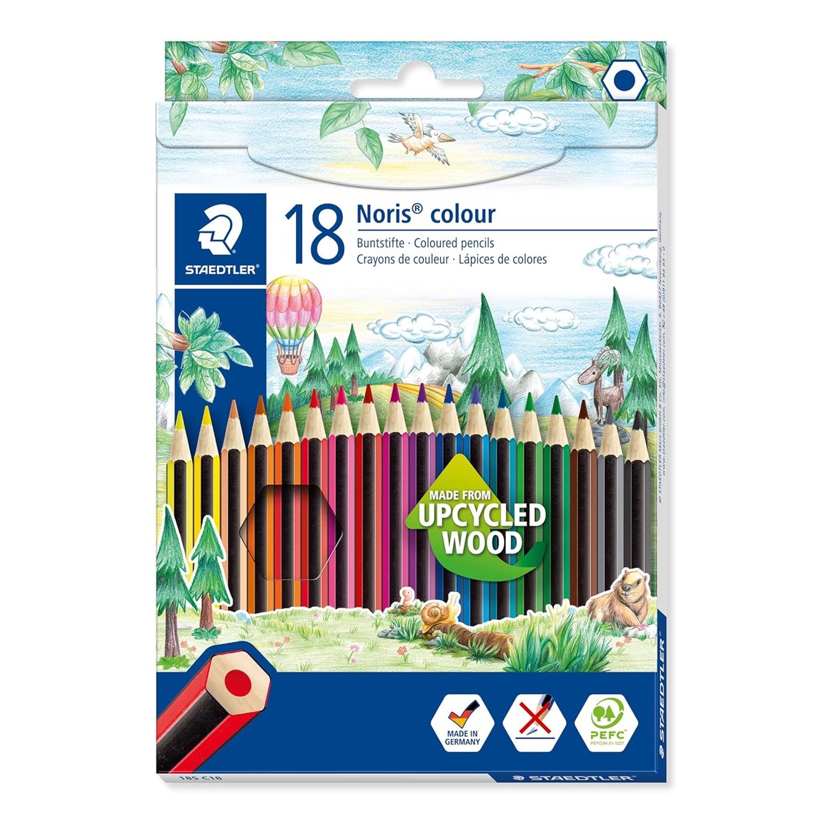Staedtler 185 C18 Noris Kuru Boya Kalemi 18'li