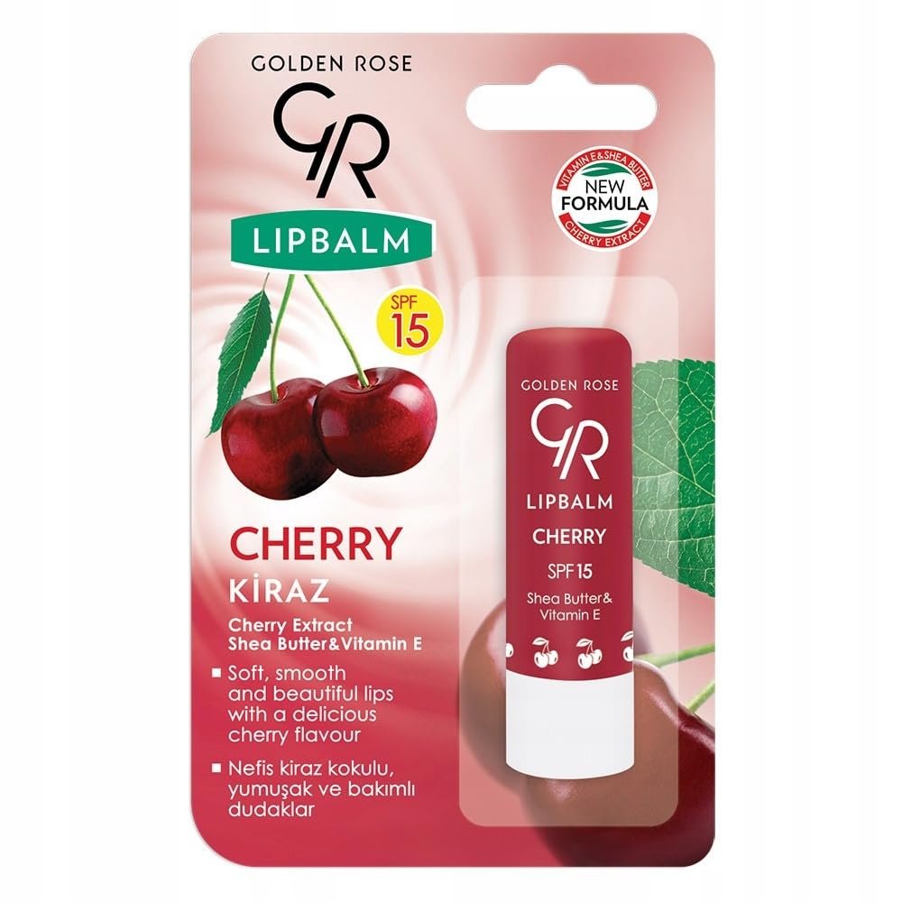 Golden Rose Lip Balm No: 07 Cherry SPF15 - Kiraz Aromalı Dudak Nemlendiricisi