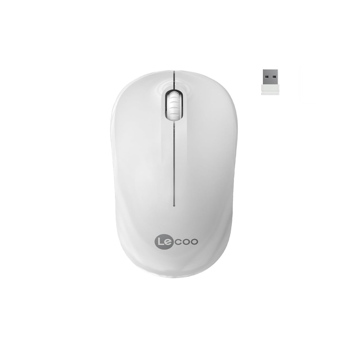 Lecoo WS206 Kablosuz 1200DPI 3 Tuşlu Sessiz PC, Mac, Dizüstü Bilgisayar için, USB Mini Alıcı ile Optik Mouse Beyaz