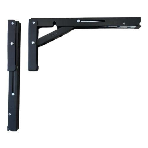 Gürçay Hırdavat Mandallı Katlanabilir Masa Konsolu 1 Çift Siyah 40cm