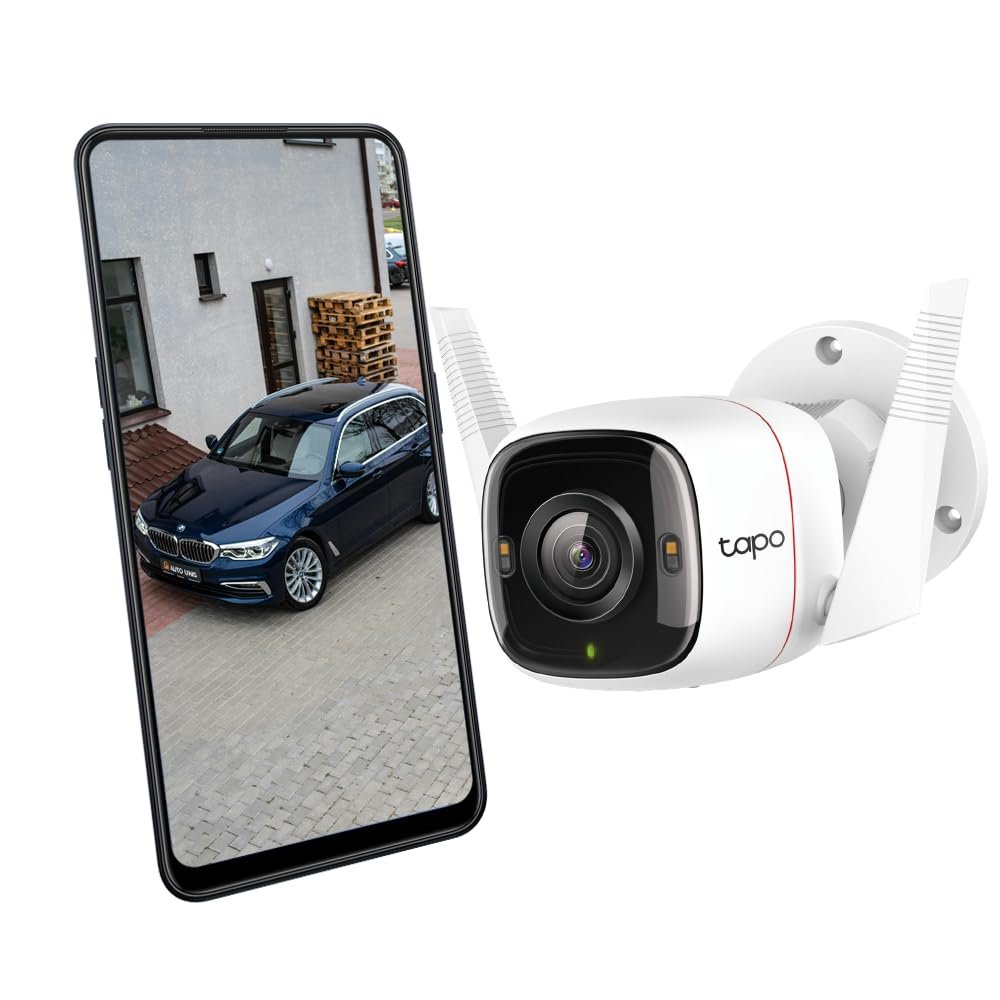 Tapo C320WS, 2K 4MP Dış Mekan Wi-Fi/Ethernet Güvenlik Kamerası, Hareket Algılama, IP66 Su Geçirmez, 30m Starlight Gece Görüşü, Çift Yönlü Ses, Bulut/Yerel Depolama, Sesli ve Işıklı Alarm