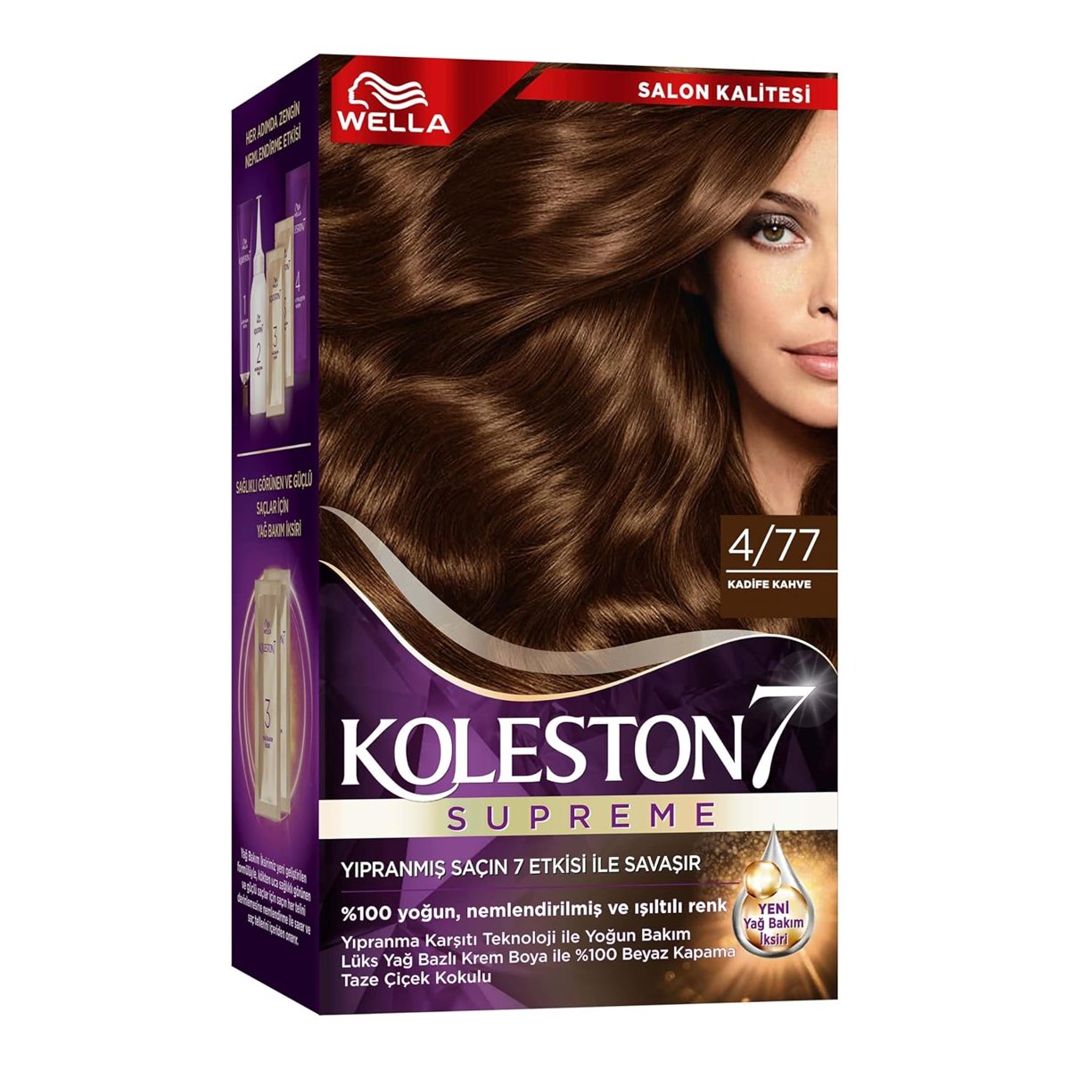 Koleston Supreme Kit Saç Boyası 4/77 Kadife Kahve