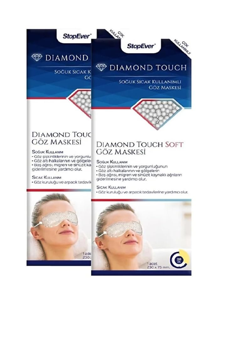 StopEver Diamond Touch Göz Maskesi - 2'li Paket | Soğuk & Sıcak Kullanıma Uygun