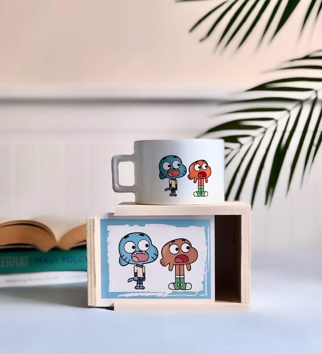 giftmoda Gumball Darwin Tasarımlı Kutulu Kupa