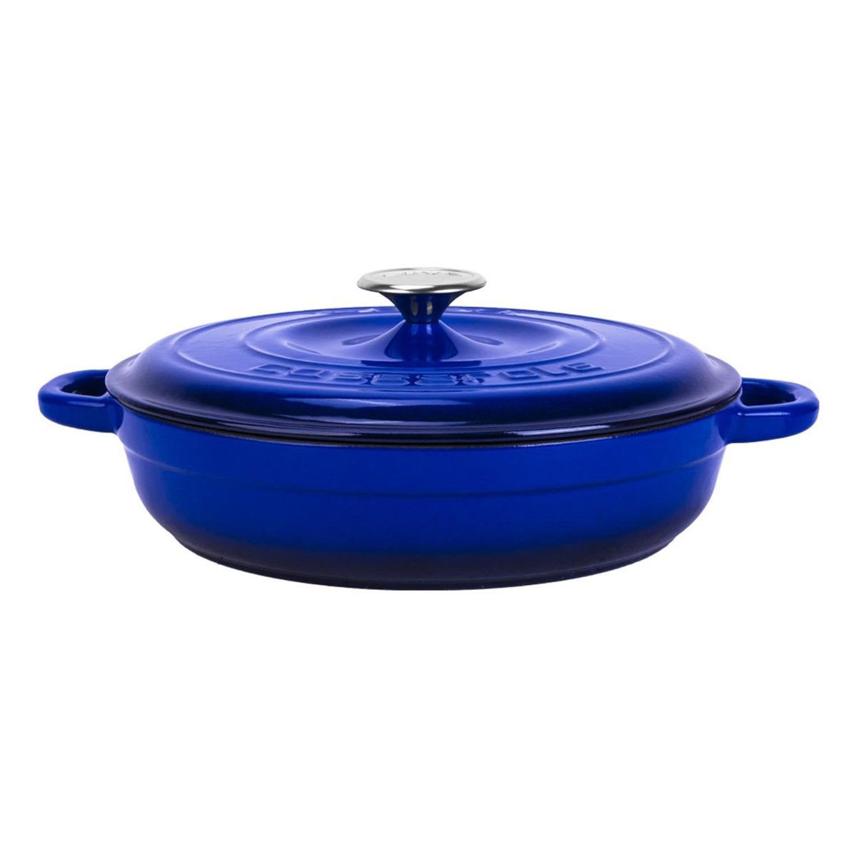 Lava Döküm Yuvarlak Çok Amaçlı Yayvan Tencere New Heritage Serisi Çap(Ø)28cm. Mavi