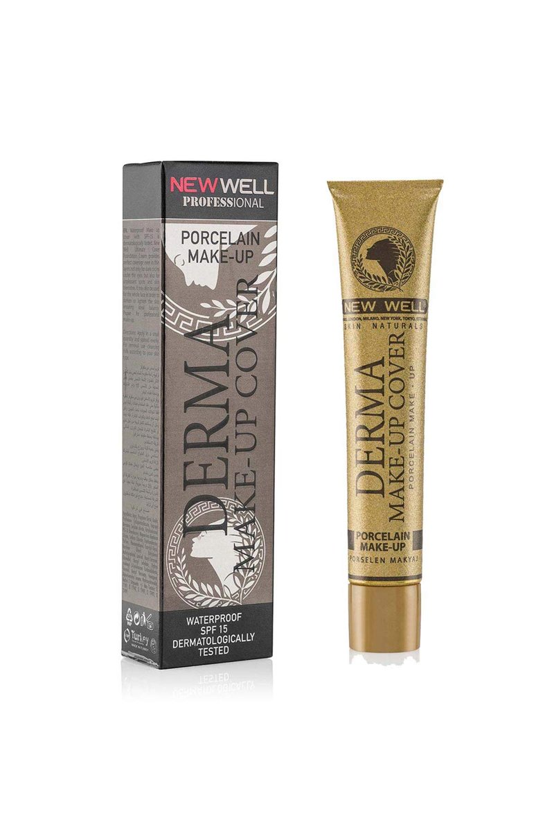 New Well Derma Make-Up Cover Foundation Kapatıcı Fondöten, Platinium (50 g)