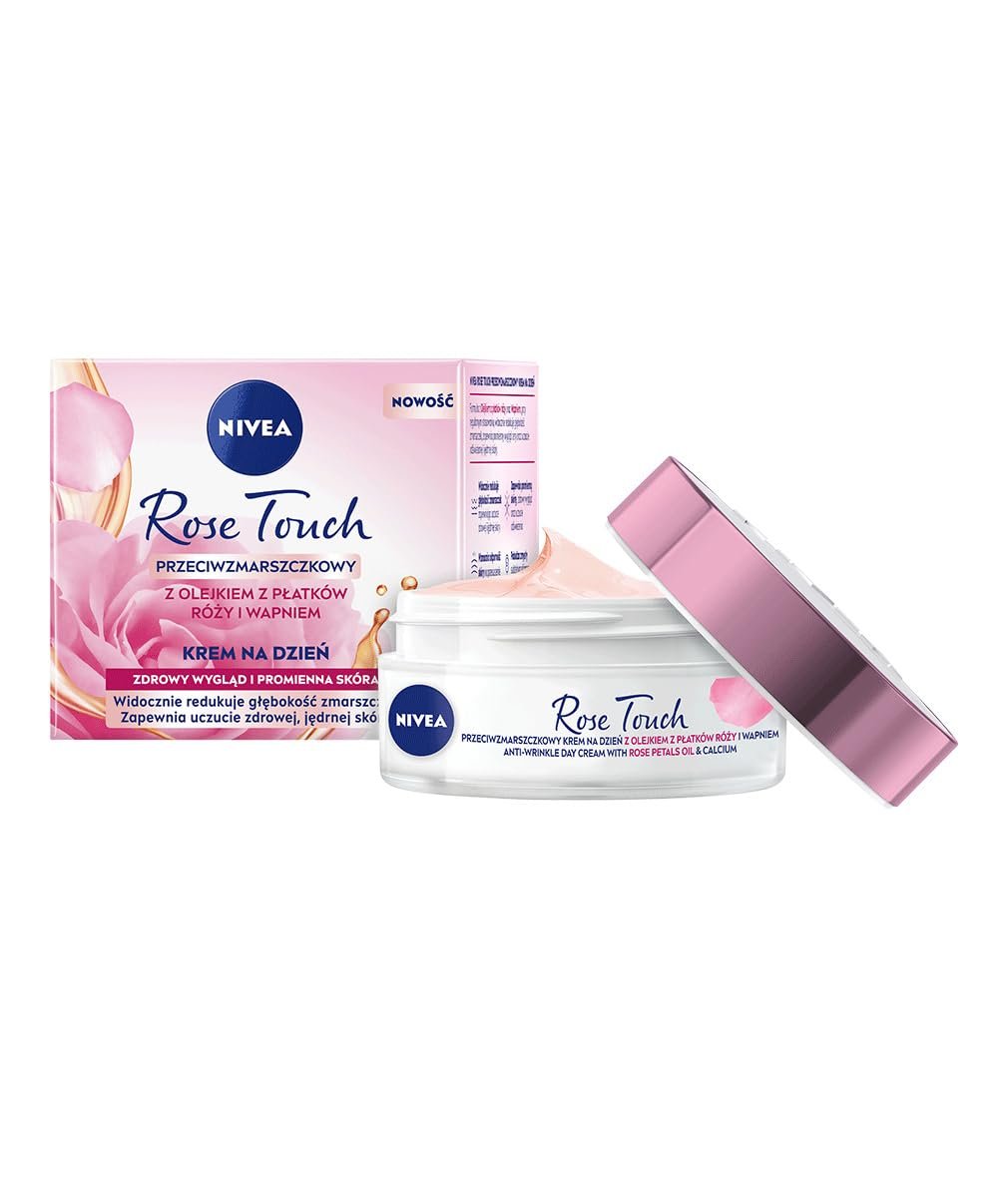 NIVEA Aqua Rose Kırışıklık Karşıtı Gündüz Yüz Bakım Kremi 50ml, Kalsiyum, İnce Çizgi Görünümü, Sıkı
