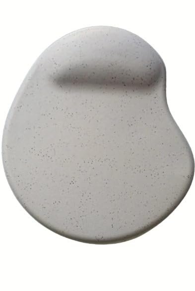 usin Oval Bilek Destekli Kum Desen Tip Kaymaz Taban Optik Bilgisayar Notebook Mouse Pad Maus Pad 17,5x21,5cm (Gri)