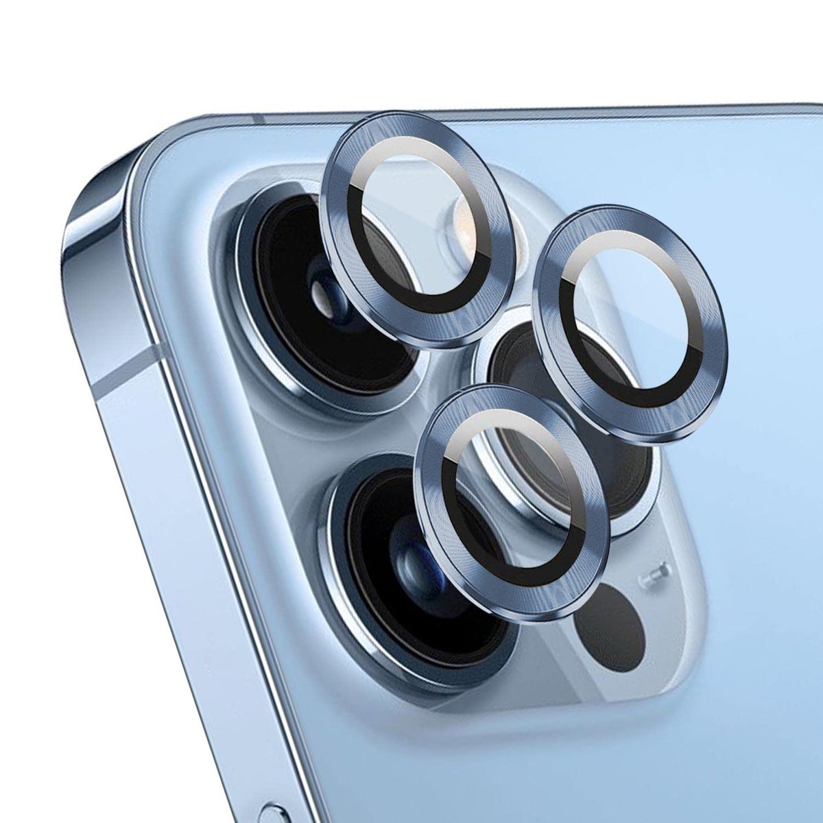 Microsonic Ekran Koruyucu Apple iPhone 15 Pro Max için Tekli Kamera Lens Koruma Camı Sierra Mavisi [iPhone 15 Pro Max ile Uyumlu Ekran Koruyucu - Sierra Mavisi]
