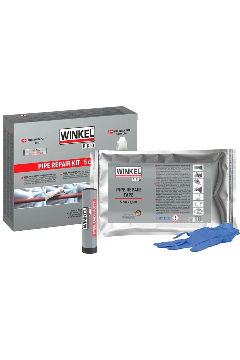 Winkel Pro Epoksi Boru Tamir Kiti – Sıhhi Tesisat Su Kaçakları ve Çatlak Borularda Hızlı Onarım (5CM