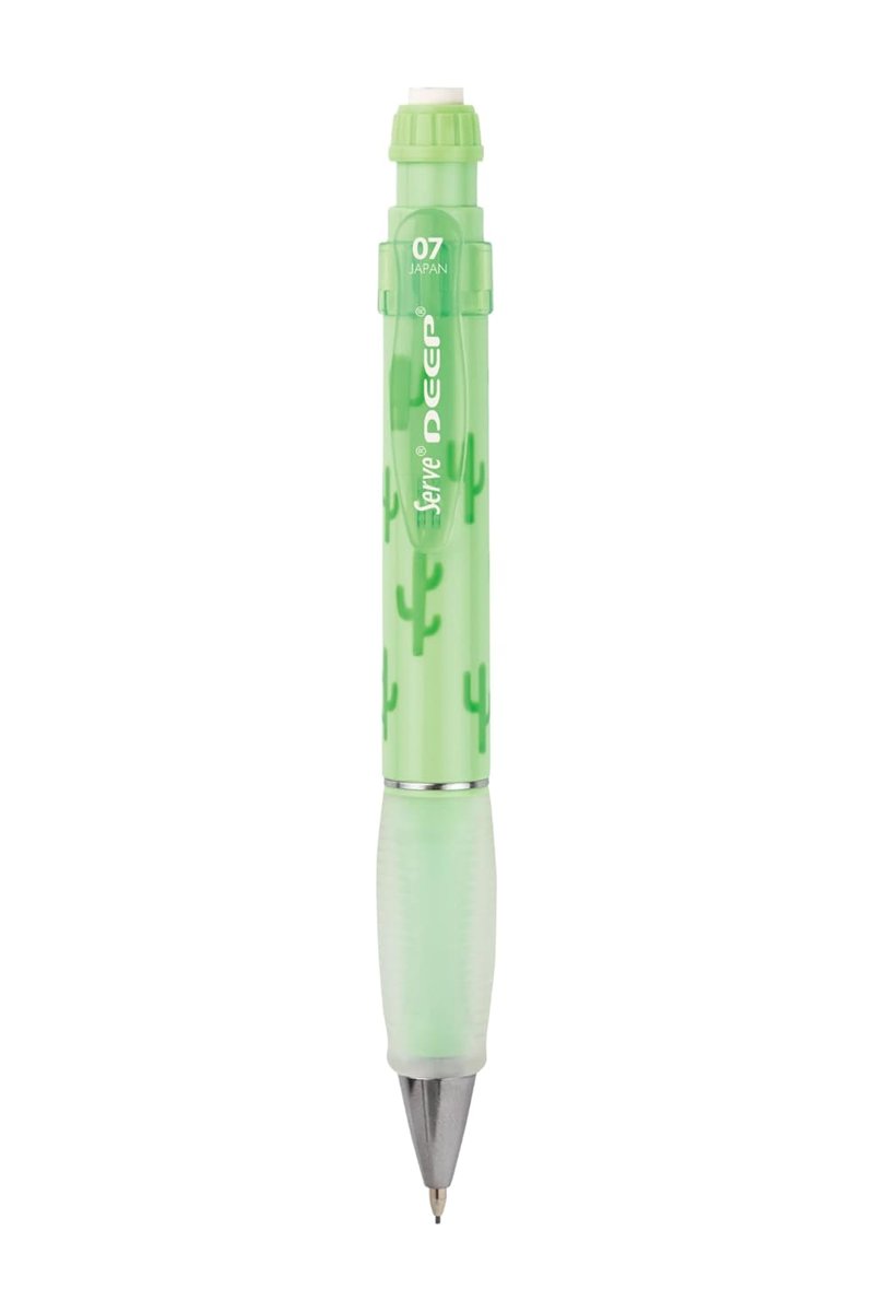 SERVE Deep Mekanik Kurşun KLM 07 MM, Elma Yeşili, Kaktus Deseni