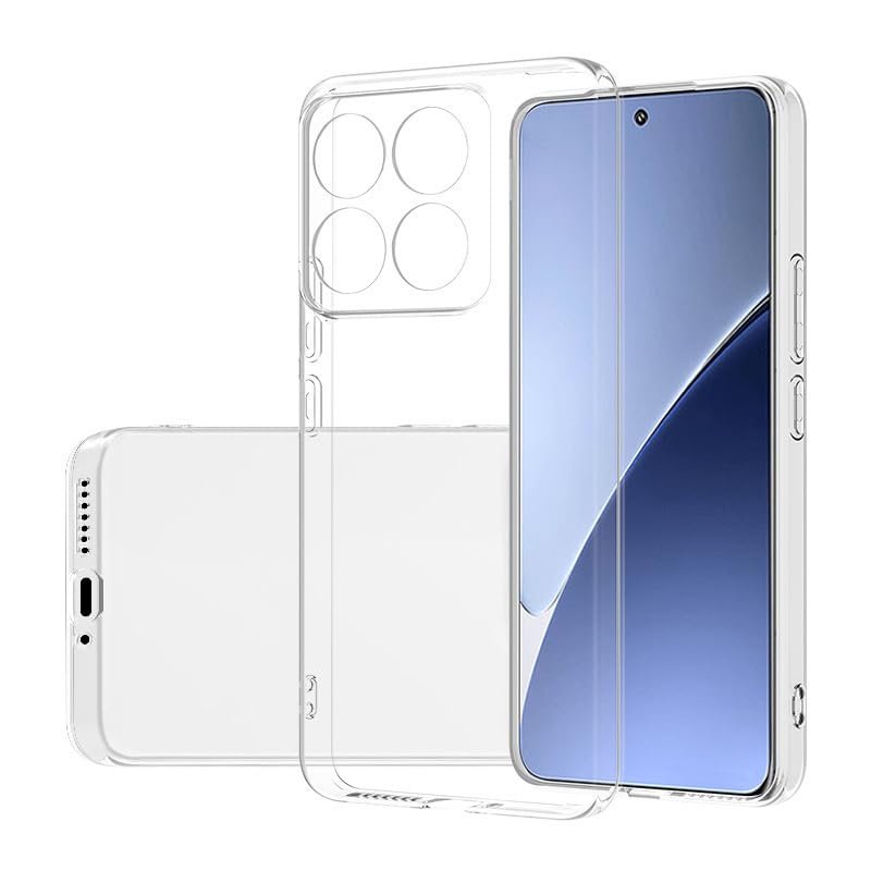 Zore Xiaomi için uyumlu Mi 14 Kılıf Zore Süper Silikon Kapak Şeffaf