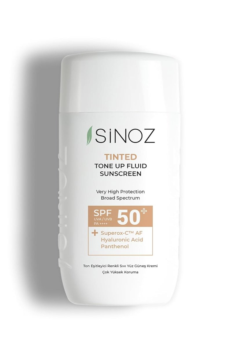 Sinoz Spf50 Tinted Sıvı Yüz Güneş Kremi - Yeni Nesil Güneş Filtreleri Ile Hibrit Formül 50ml