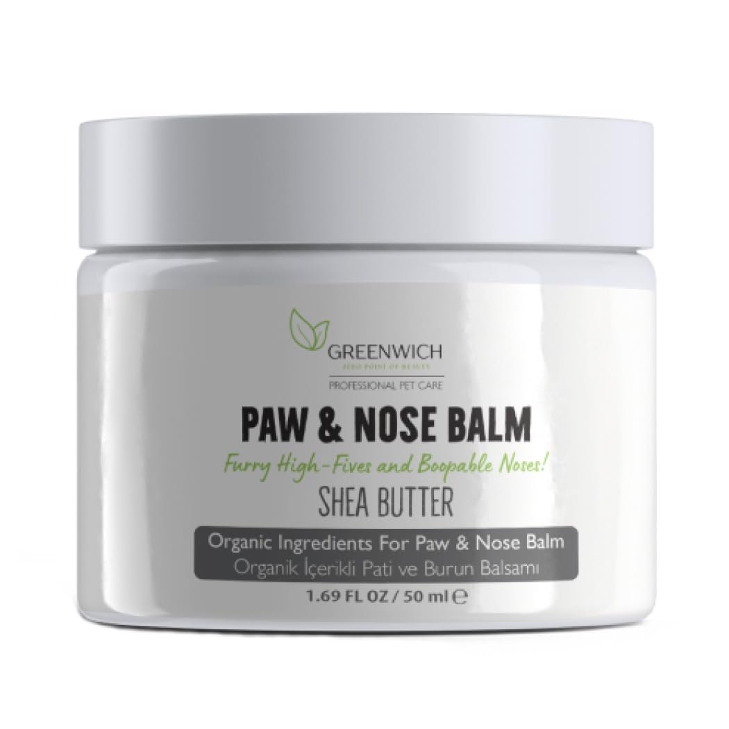 Greenwich Kedi ve Köpek Pati ve Burun Balmı 50 ml –%86,90 Organik İçerikli Vegan Bakım Balmı | Günlük Nem Desteği ve Yoğun Pati Bakımı