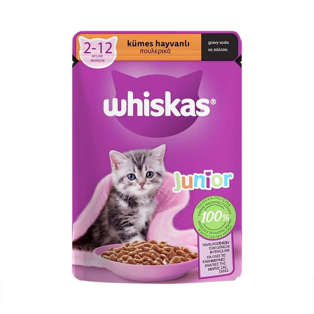 Whiskas Kümes Hayvanlı Yavru Kedi Yaş Mama 85 G Tekli Paket