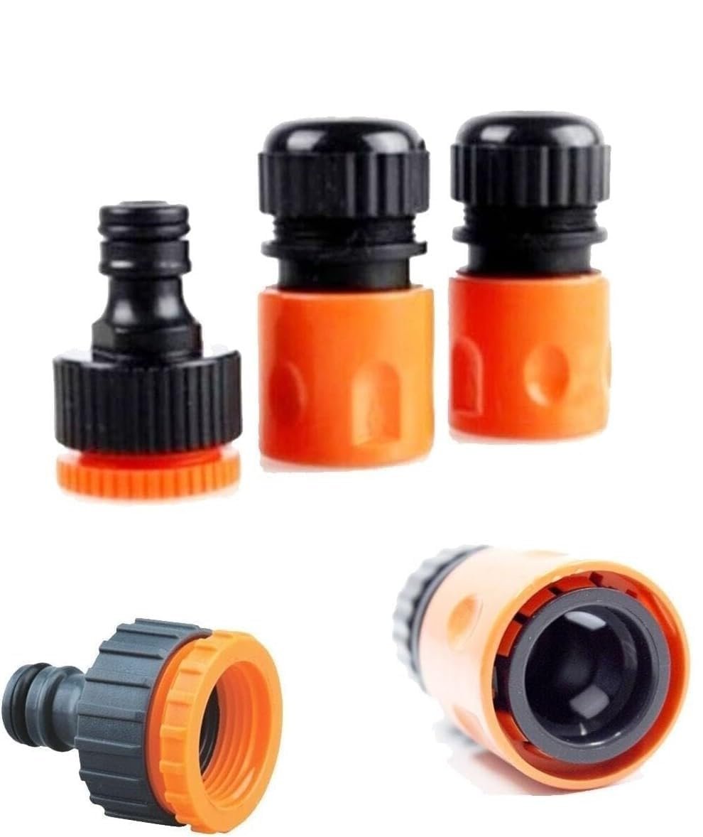 MEDALYAN 1/2" Hortum Musluk Bağlantı Adaptörü (2 Adet) + 1/2-3/4" Musluk Adaptörü
