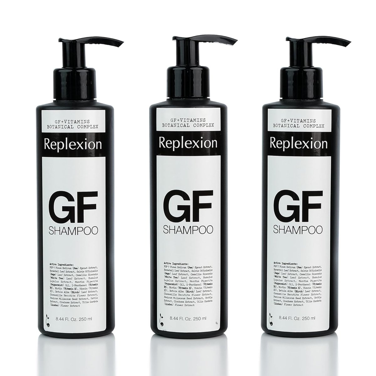 Replexion GF Shampoo 250ml x 3 – 750ml | Saç Kalınlaştırıcı  Anti-Hair Loss
