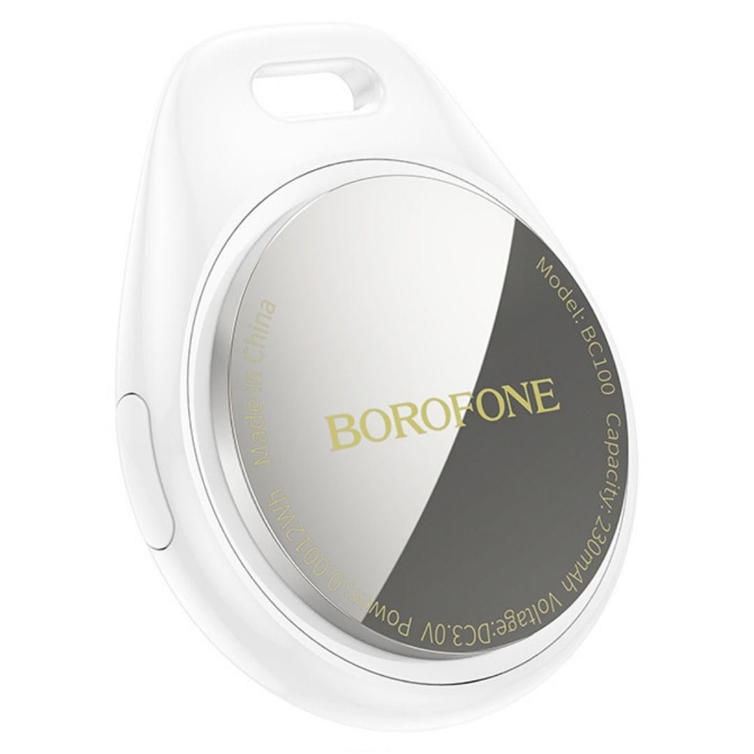 Coverzone Borofone Tag Akıllı Takip Cihazı, Apple Find My İle Uyumlu, Anahtar, Çanta, Evcil Hayvan, Değerli Eşya İçin Kayıp Önleyici, Uzun Ömürlü Pil, İphone 6S ve Sonrası İle Uyumlu,BC100 Beyaz (1)