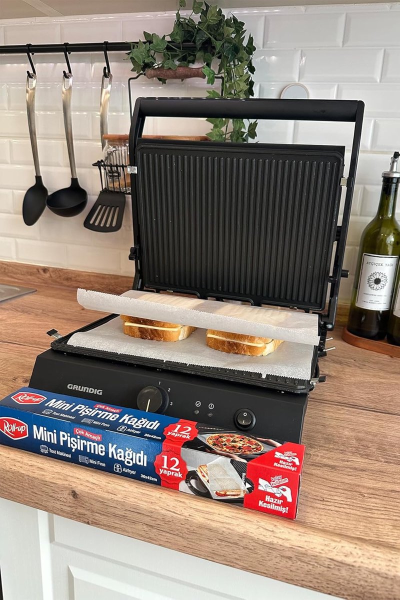 Roll-Up Airfry, Tost, Fırın İçin Mini Kesilmiş Pişirme Kağıdı 30x42cm