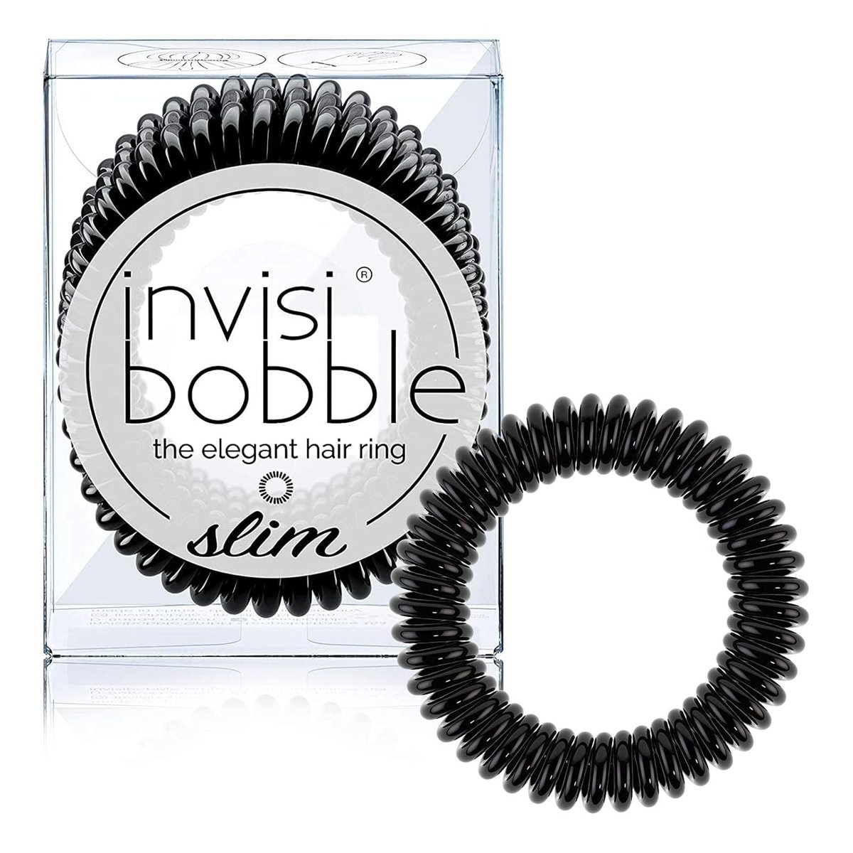 Invisibobble Slim True Black Askılı Paket Saç Lastiği