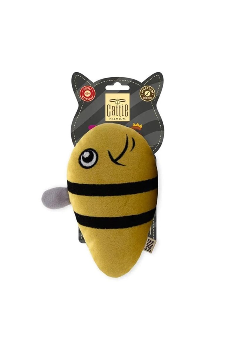 Cattie Matatabi İçerikli Kedi Oyuncağı Peluş Arı 15 Cm