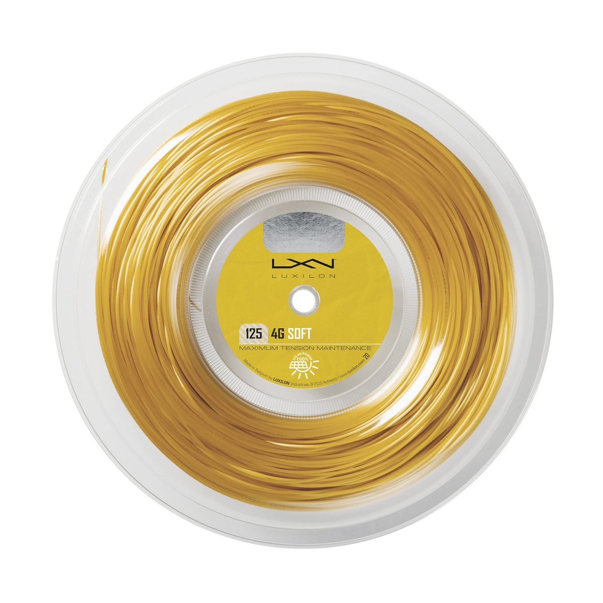 Luxilon Üniseks Tenis Teli 4G Yumuşak, Altın, 200 Metre Rulo, 1,25 mm, WRZ990143