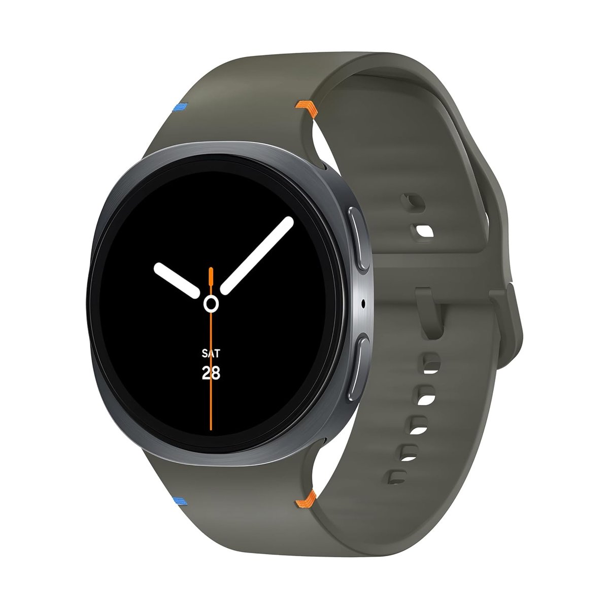 Teknoft Samsung Galaxy Watch 9/8 (40mm/44mm) ve Watch 8 Classic (46mm) ile Uyumlu Konforlu ve Yumuşak Silikon Kordon (Haki Yeşili)