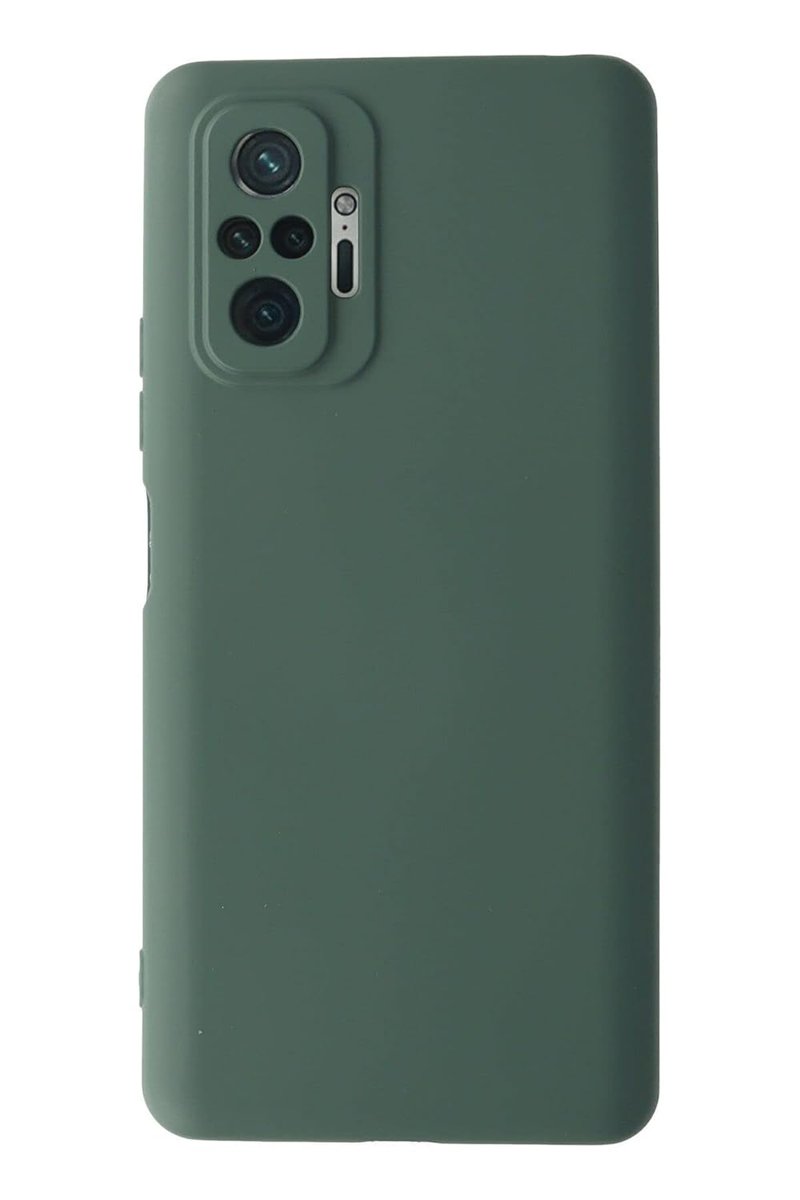 KZY İletişim Xiaomi Redmi Note 10 Pro ile Uyumlu Kapak İçi Kadife Kamera Korumalı Lansman Silikon Kılıf - Yeşil