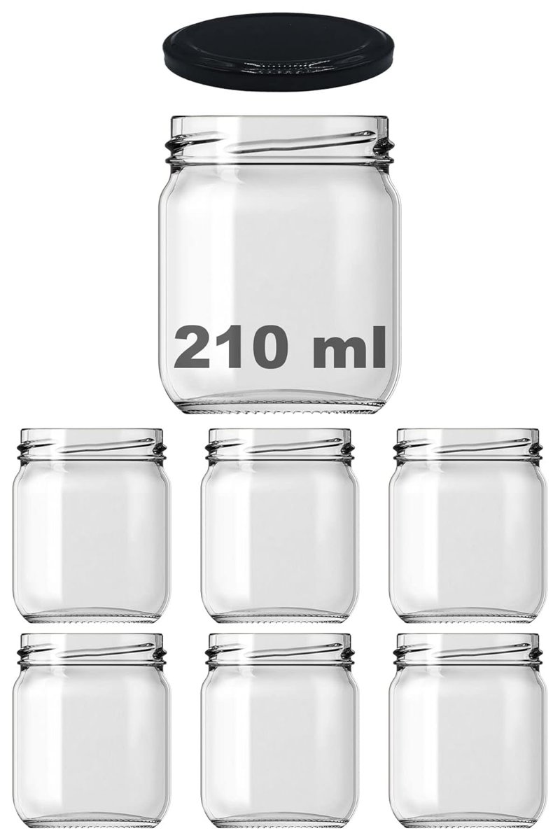 Afracam 10-1000 ml Farklı Boyutlarda Kavanoz (10-1000 Arası) cc Konserve Metal Kapaklı Cam Kavanoz 6