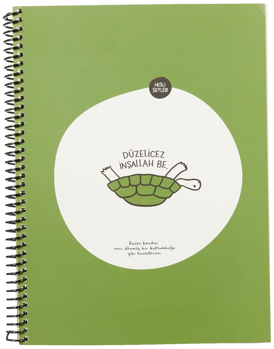 Hisli Şeyler 80 Yaprak Kareli Hafif Kağıt Stickerli Defter, Düzelicez, 18.5x25cm