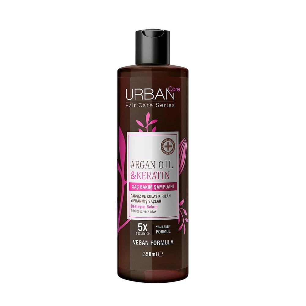 Urban Care Argan Oil  Keratin Besleyici ve Kırılma Karşıtı Saç Bakım Şampuanı, 350 Mililitre, Vegan