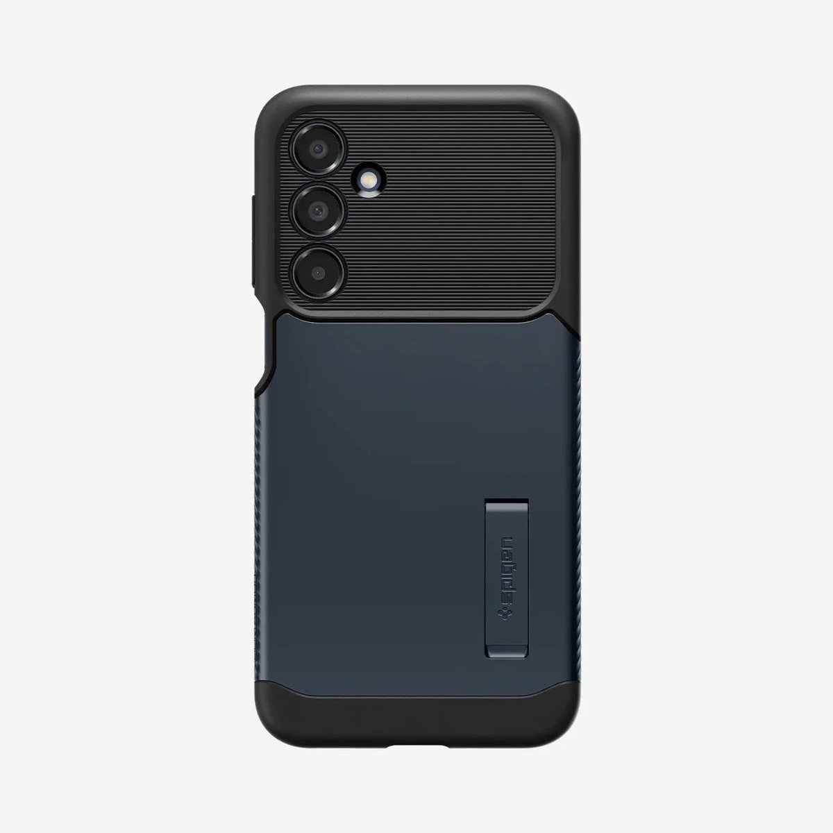 Spigen Galaxy A16 ile Uyumlu Kılıf Slim Armor Stand özellikli Çift Katmanlı Zırh Koruma Lacivert Kap