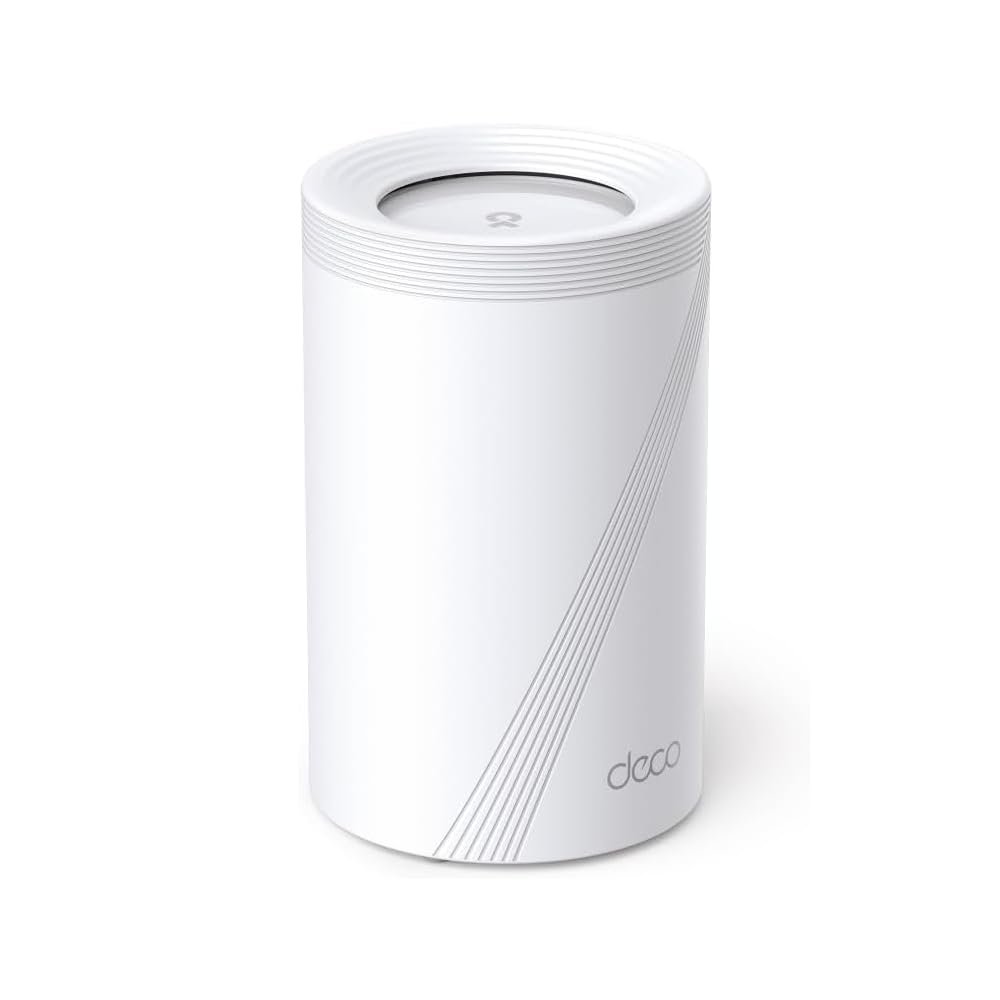TP-Link Deco BE65 1-pack, BE9300 Mbps, 4 × 2.5 Gbps Portlar, 320 MHz Kanallar, 6 GHz Bandında Çalışır, 200 Cihaza Kadar Bağlanılabilirlik, VPN, WPA3, Üç Bantlı Wi-Fi 7 Mesh Sistemi