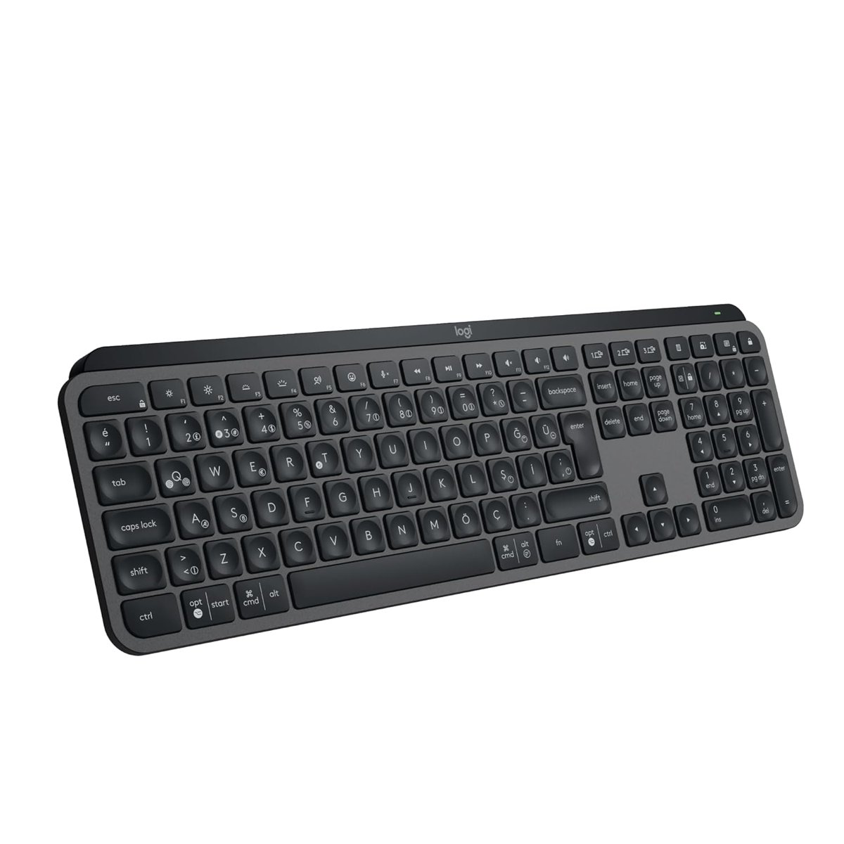 Logitech MX Keys S Kablosuz Klavye, Düşük Profil, Akıcı Hassas Sessiz Yazma, Programlanabilir Tuşlar
