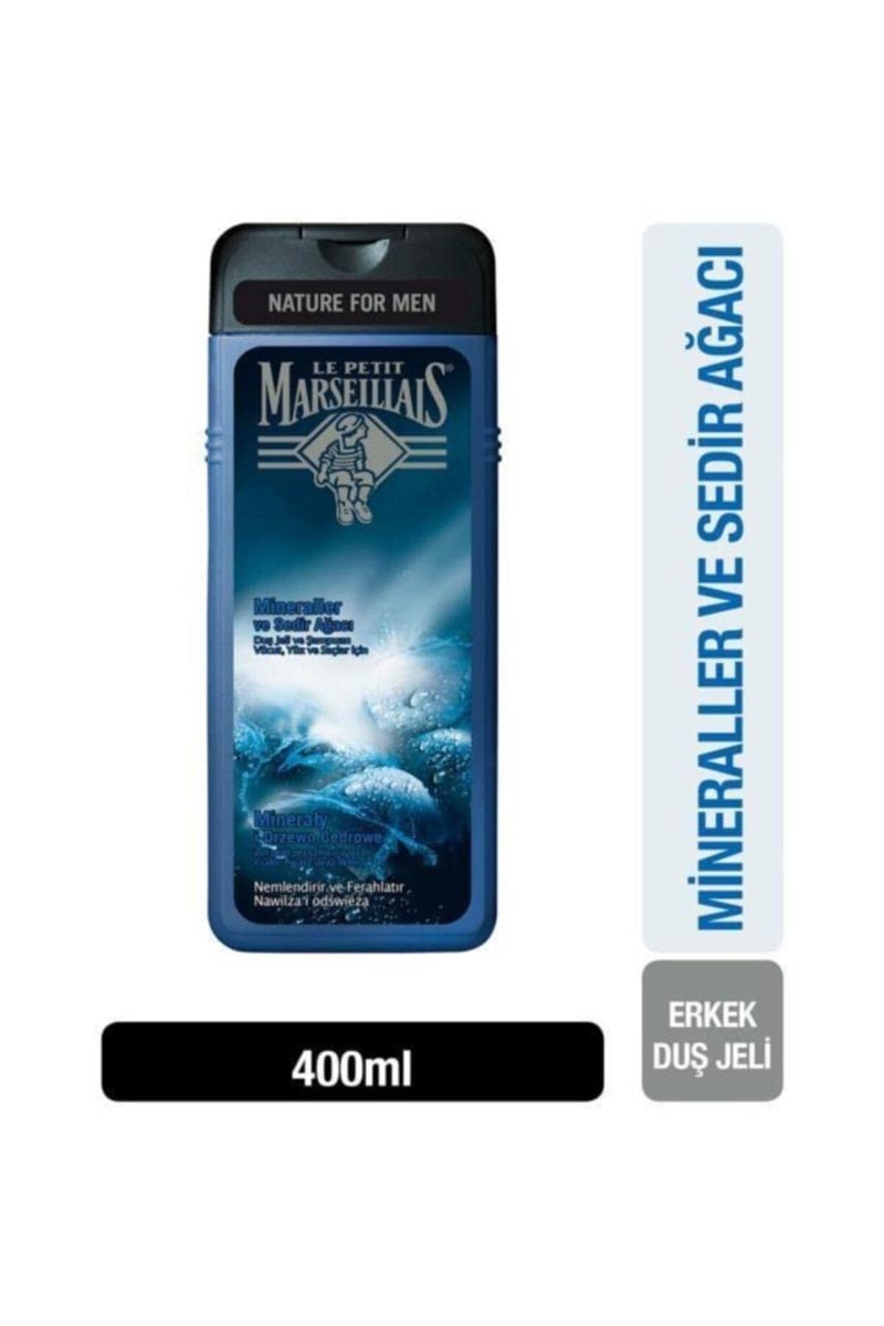 le petit marseillais duş jeli men serisi mineral ve sedir ağacı (400 ml)